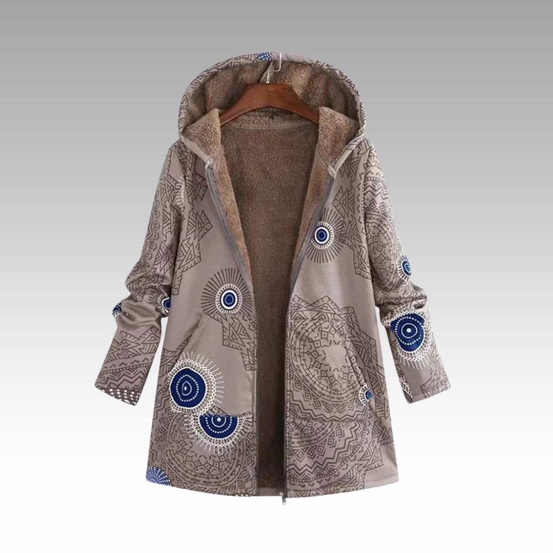 Aurélie - Manteau Chic Bohème Capuche