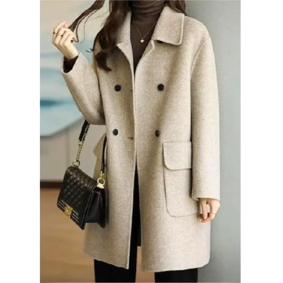 Céline | Manteau Élégant Court Cintré