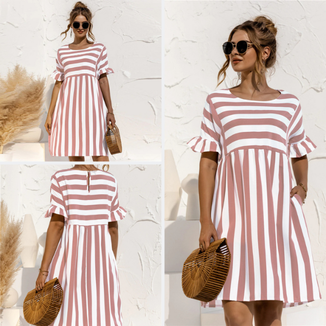 Mira - Robe Rayée Tendance