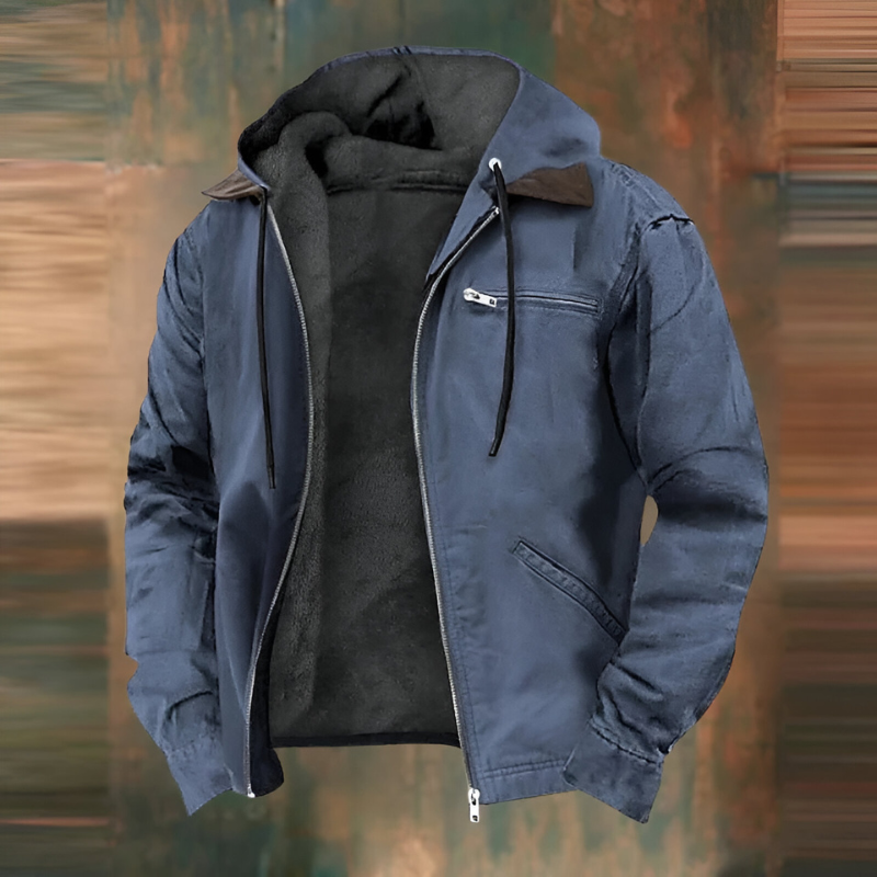 Christophe - Veste Élégante Toile Polaire à Capuche
