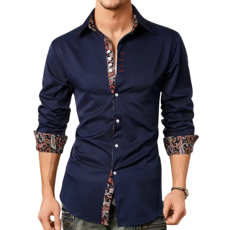 Pascal | Chemise Élégante Détails Paisley