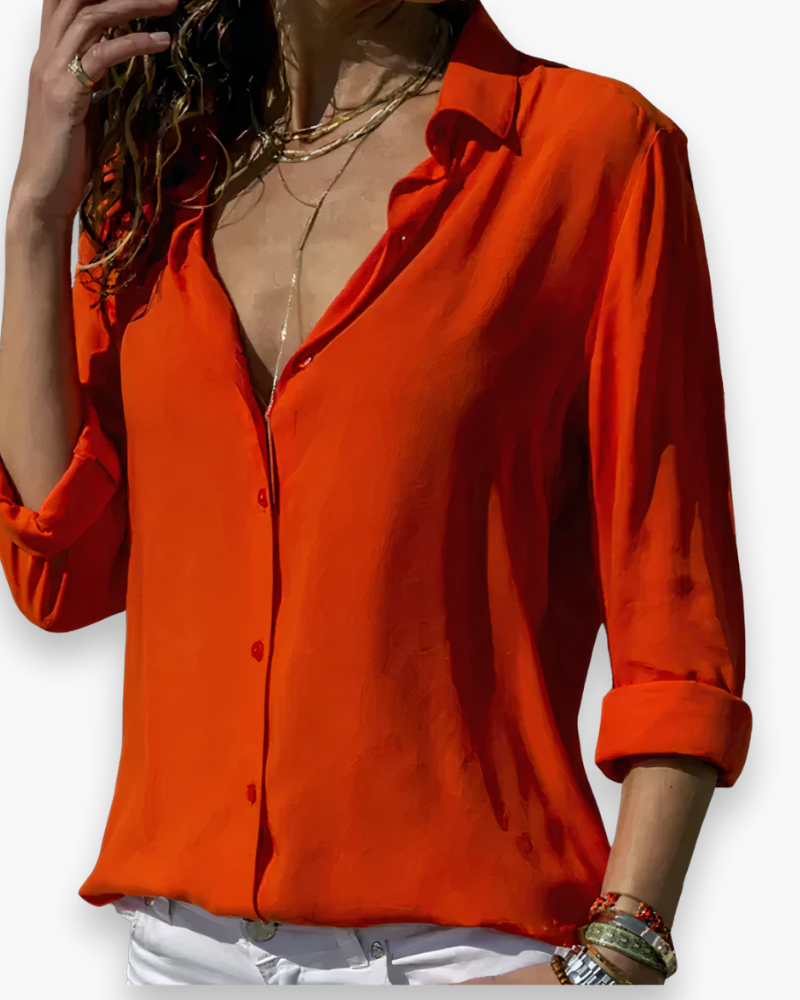 Femmes Elegant Long-Sleeved Blouse | Polyvalent pour les occasions festives-2