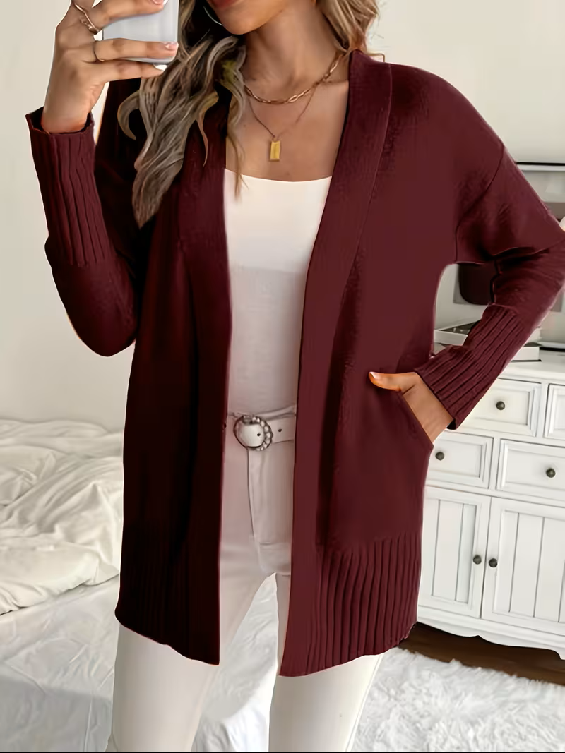 Caroline - Cardigan Élégant Oversize Long Ouvert