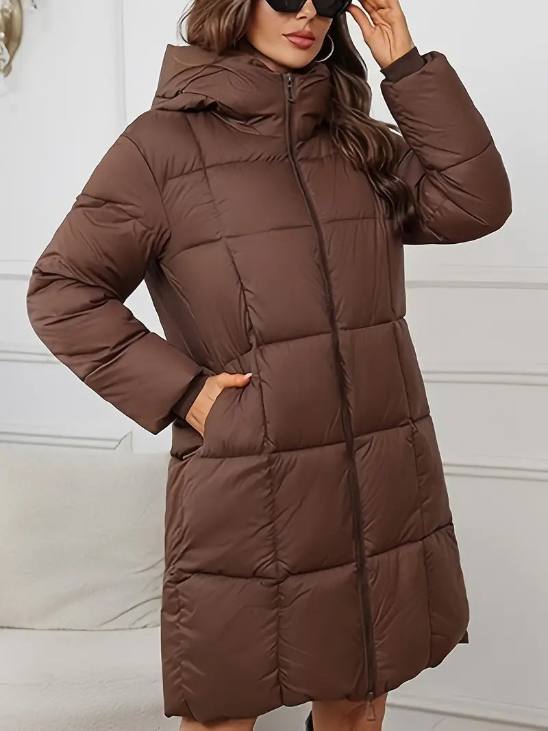 Viviane – Manteau long d'hiver avec capuche pour femmes, élégant et chaud