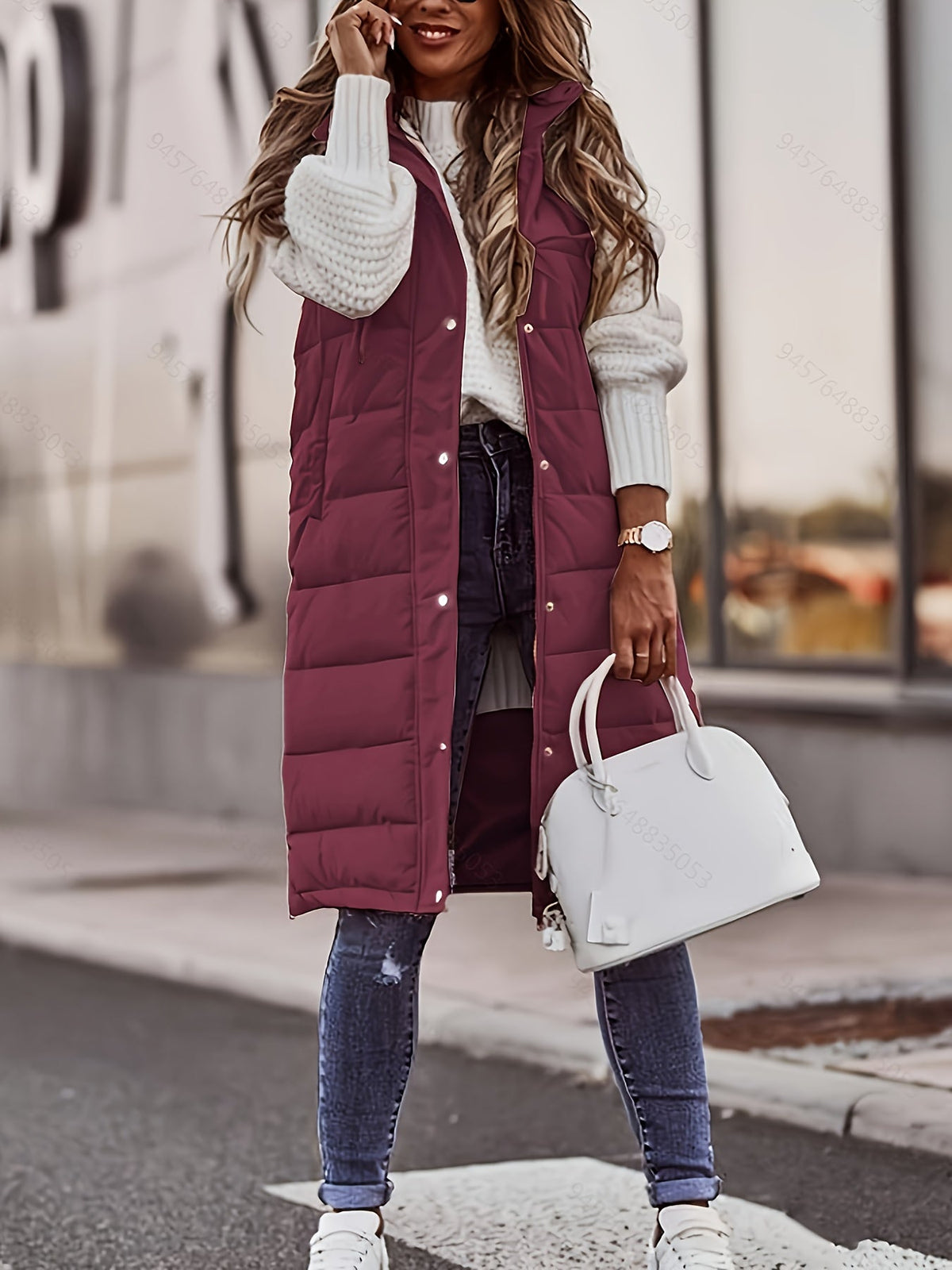 Sandrine - Doudoune Chic Longue Sans Manches