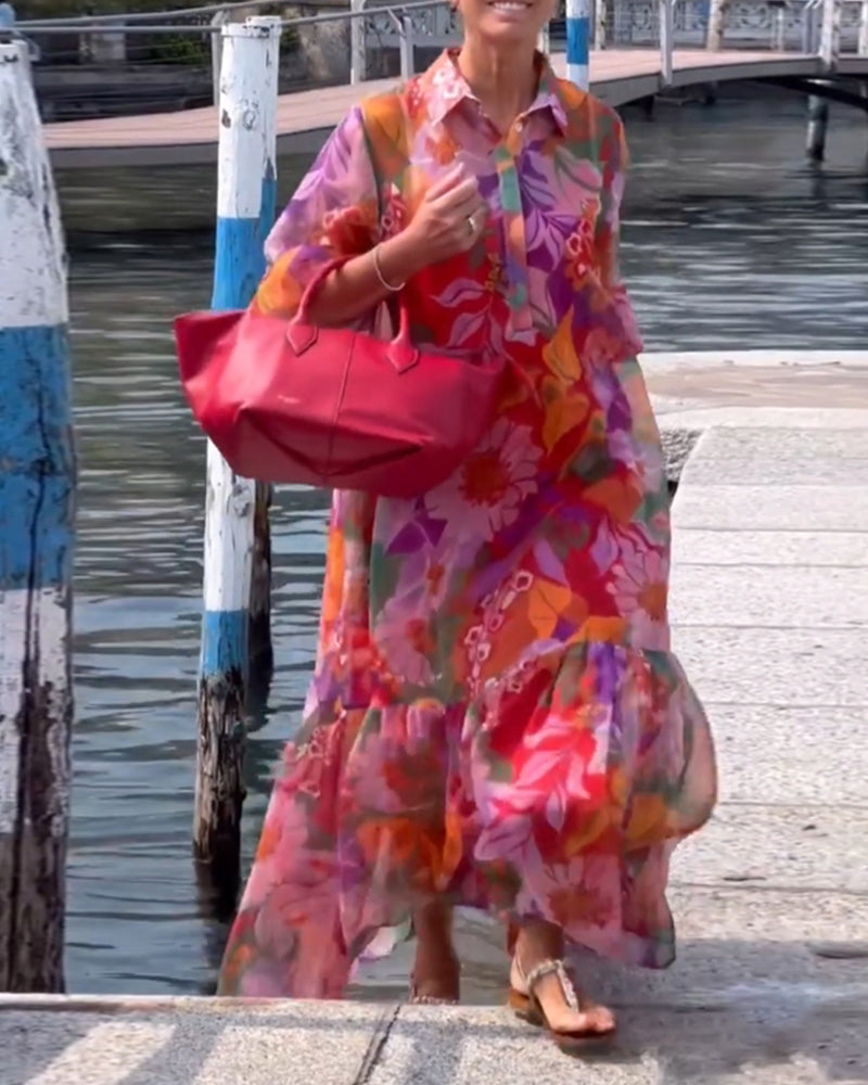 Robe Longue Femme Fleurie Bohème - Aurélie