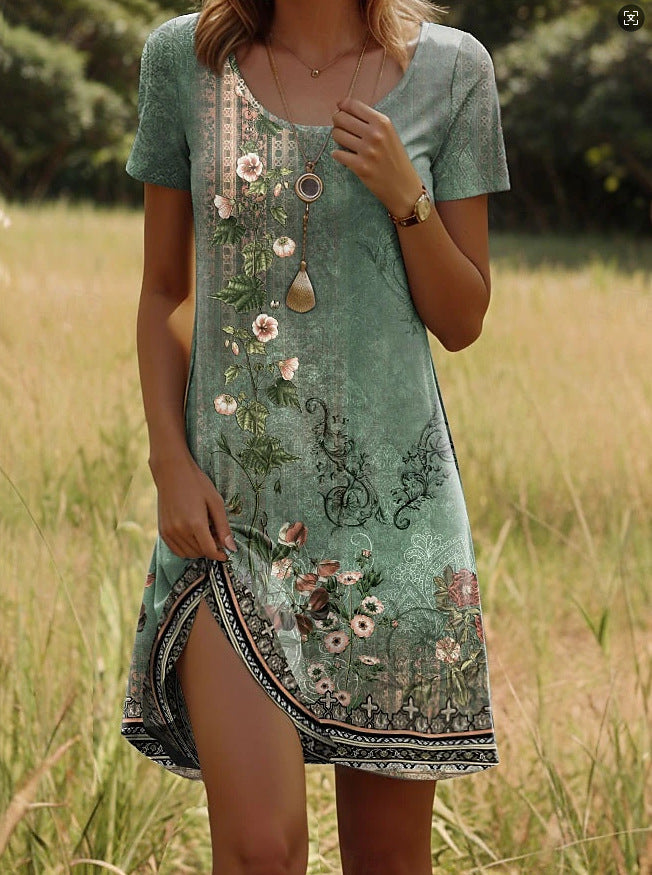 Robe d'Été Femme Bohème - Marine