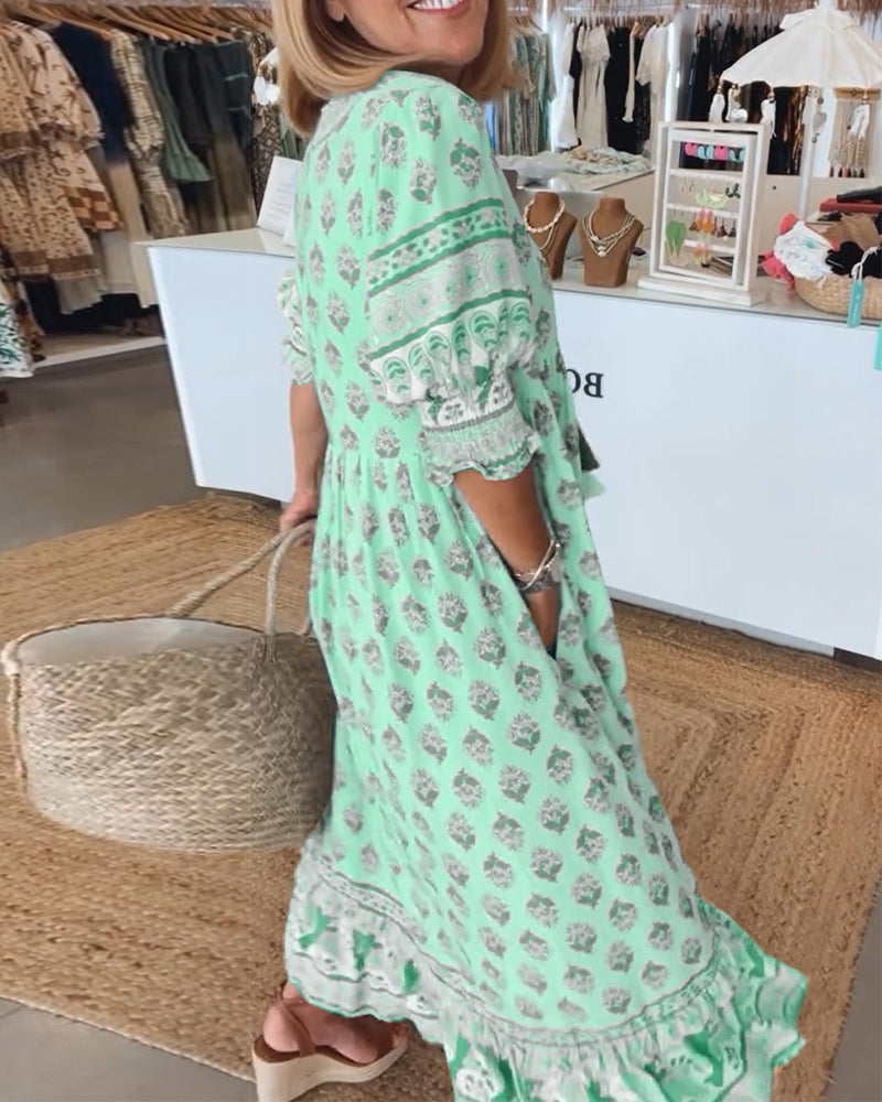 Robe Femme Bohème Imprimée - Sophie