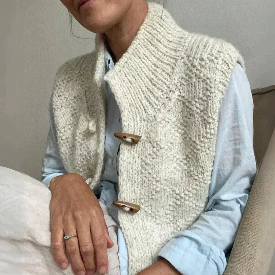 Odille - Gilet femme tricoté chic
