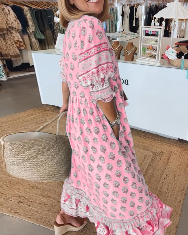 Robe Femme Bohème Imprimée - Sophie