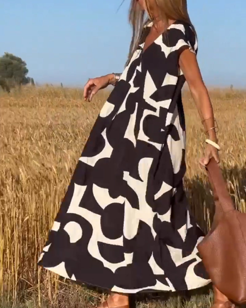 Robe longue femme imprimée été - Camille