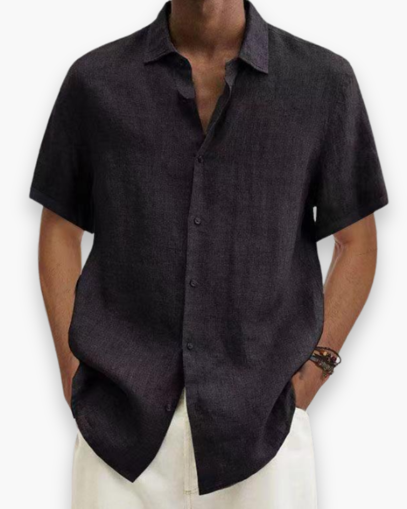Chemise à manches courtes élégantes pour hommes | Chemise d'été confortable 2