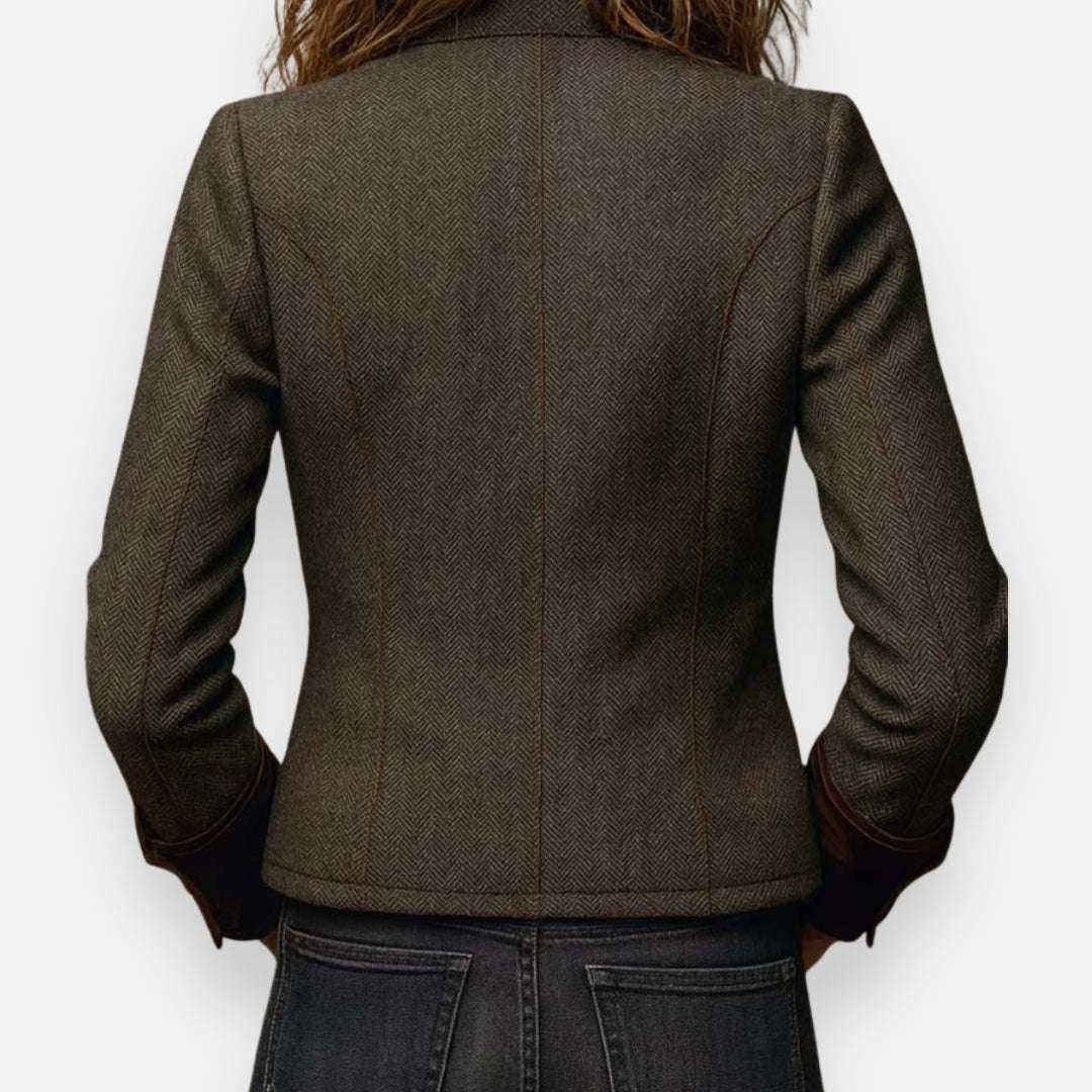Émilie - Veste Élégante Vintage Chevrons