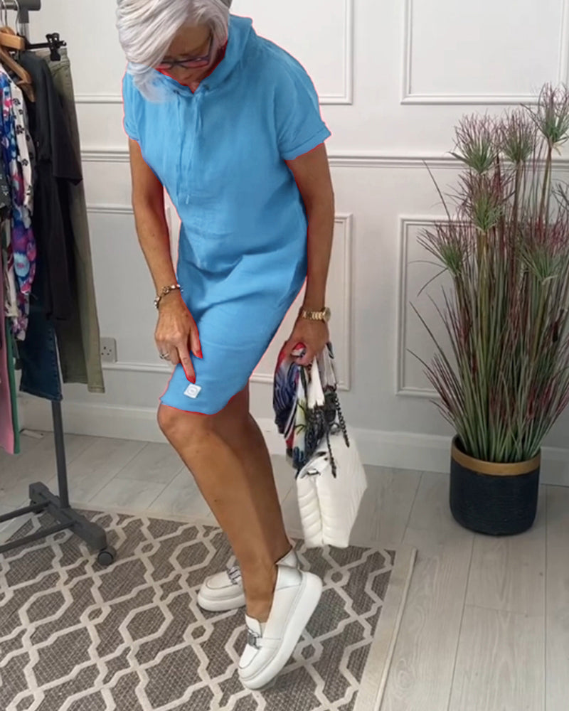 Robe Courte Femme Sweat à Capuche - Sophie