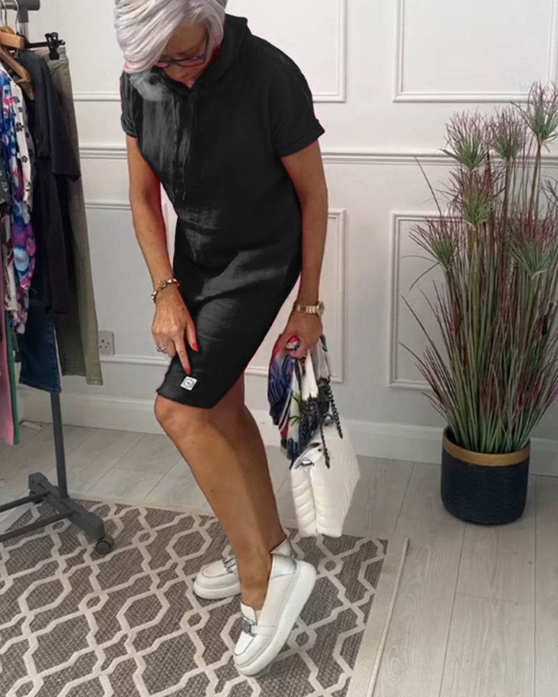 Robe Courte Femme Sweat à Capuche - Sophie