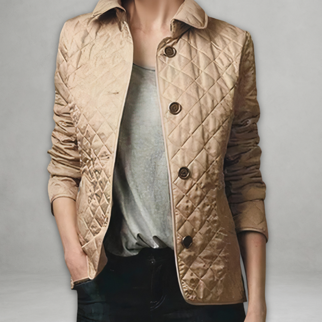 Isabelle - Veste Élégante Matelassée Col Montant
