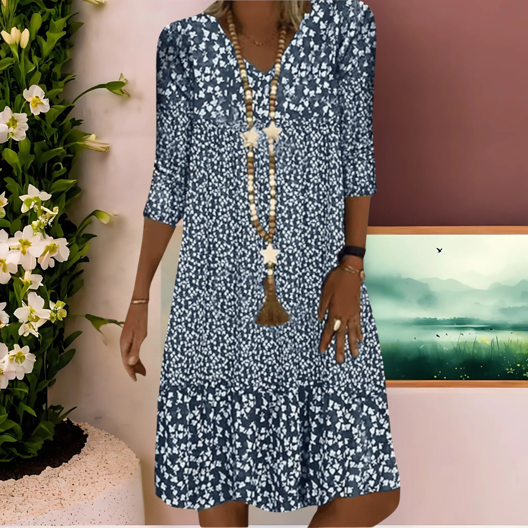 Robe Midi Femme Fleurie Bohème - Louise