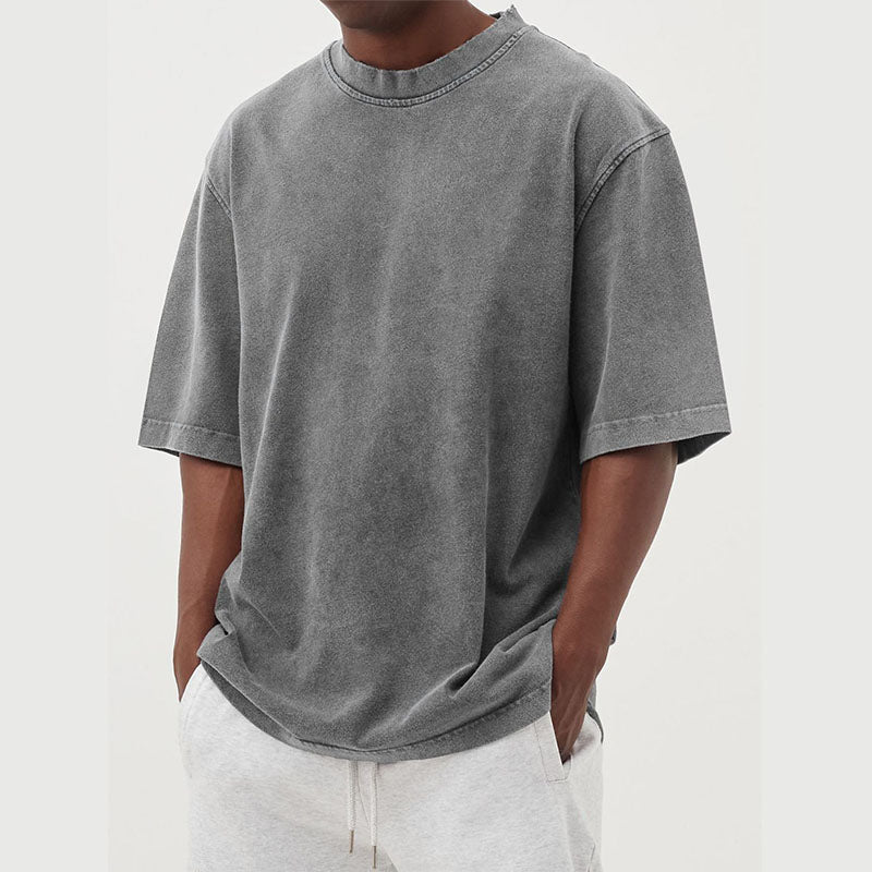 Julien - T-Shirt Vintage Délavé Oversize Homme