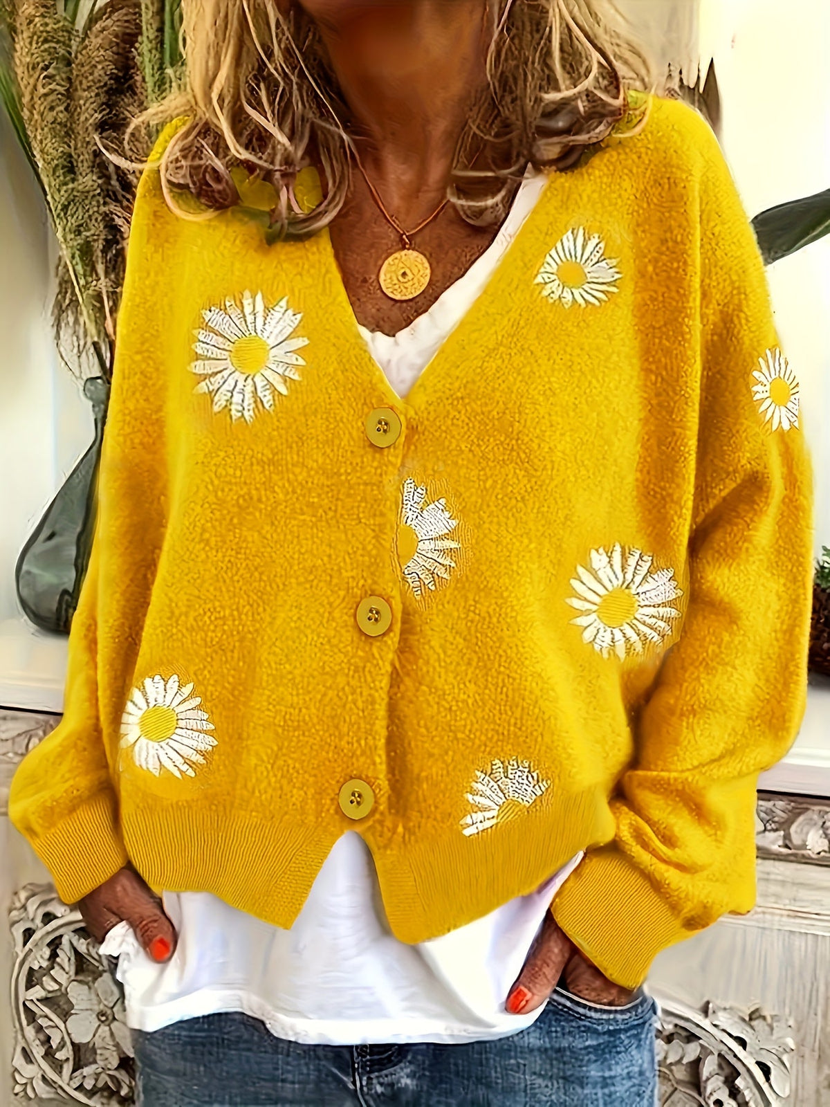 Isabelle - Cardigan Féminin Fleuri Brodé
