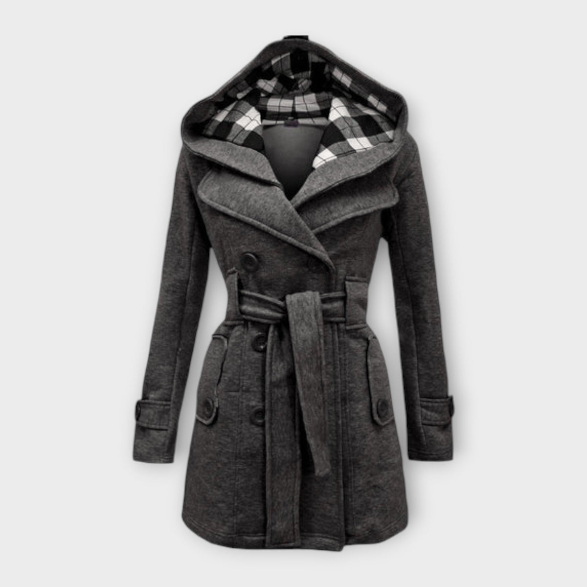 Priya | Manteau Élégant Chaud Ceinturé