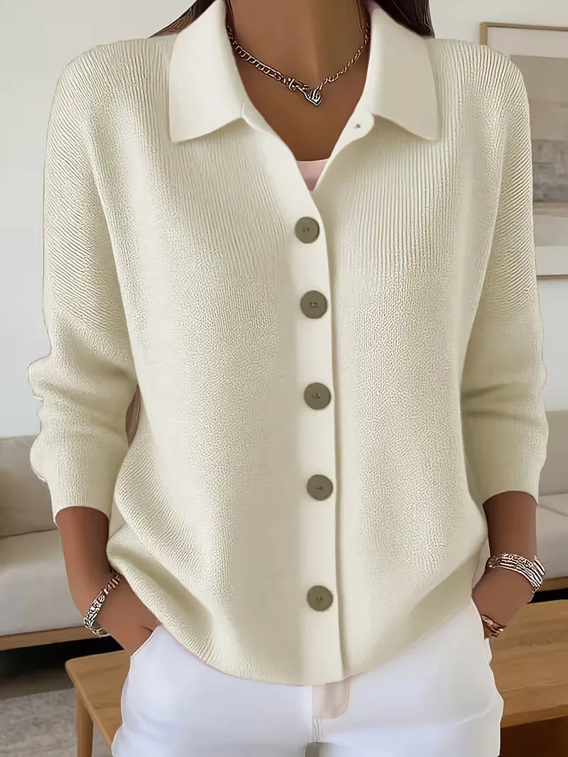 Caroline - Gilet Élégant Boutonné Col Chemise