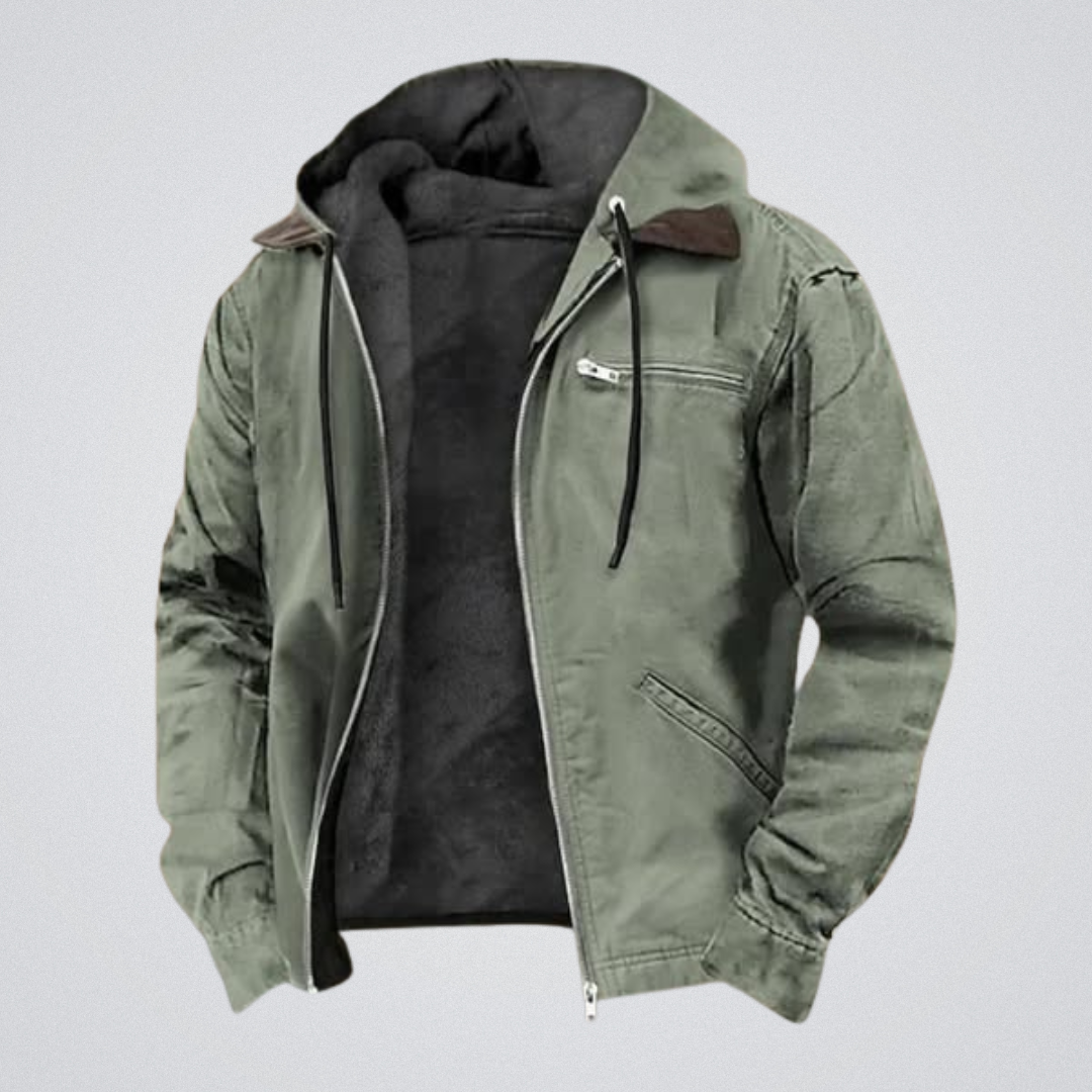 Philippe - Veste Classique Toile Doublée Sherpa