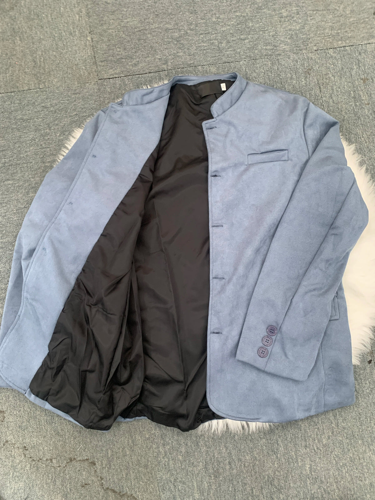 Vincent | Blazer Raffiné Daim Col Officier