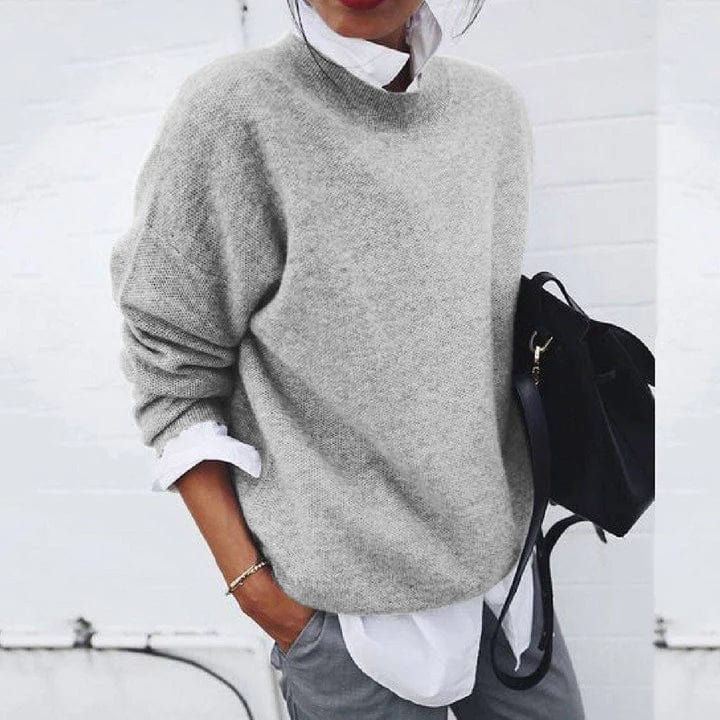 Charlotte - Pull Élégant Oversize Col Montant