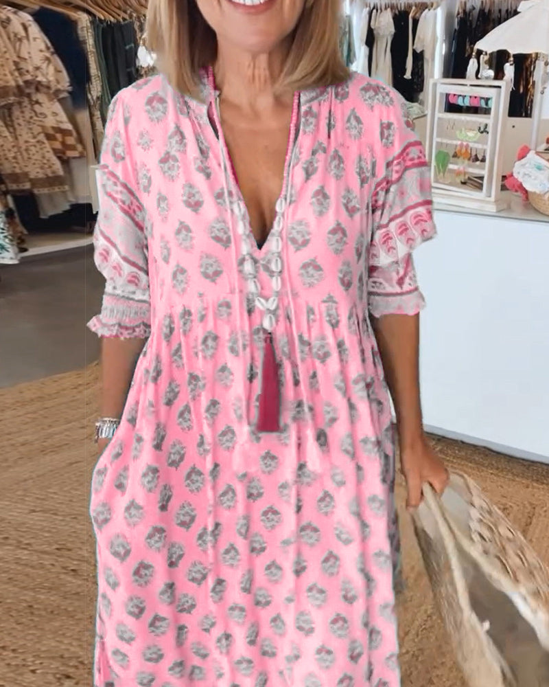 Robe Femme Bohème Imprimée - Sophie