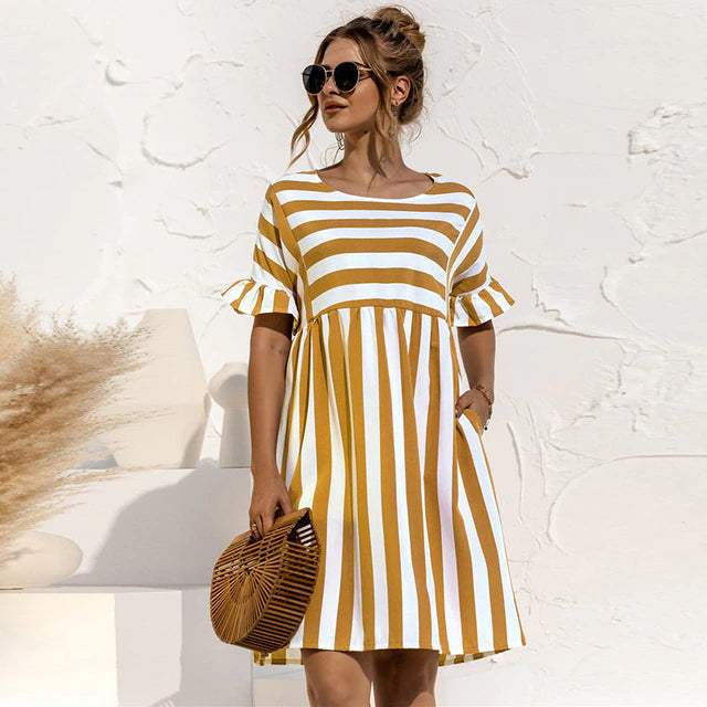 Mira - Robe Rayée Tendance
