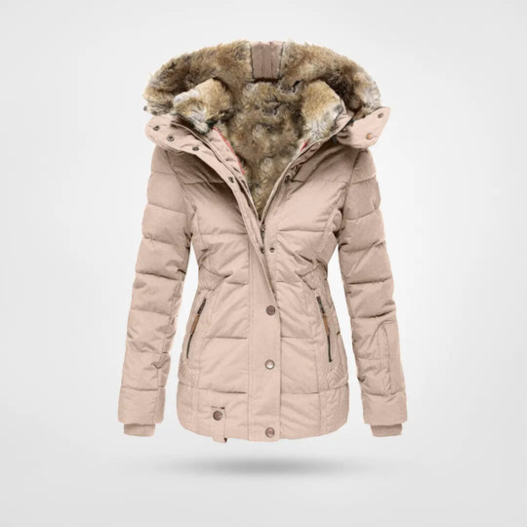 Karine - Parka Raffinée Matelassée à Capuche