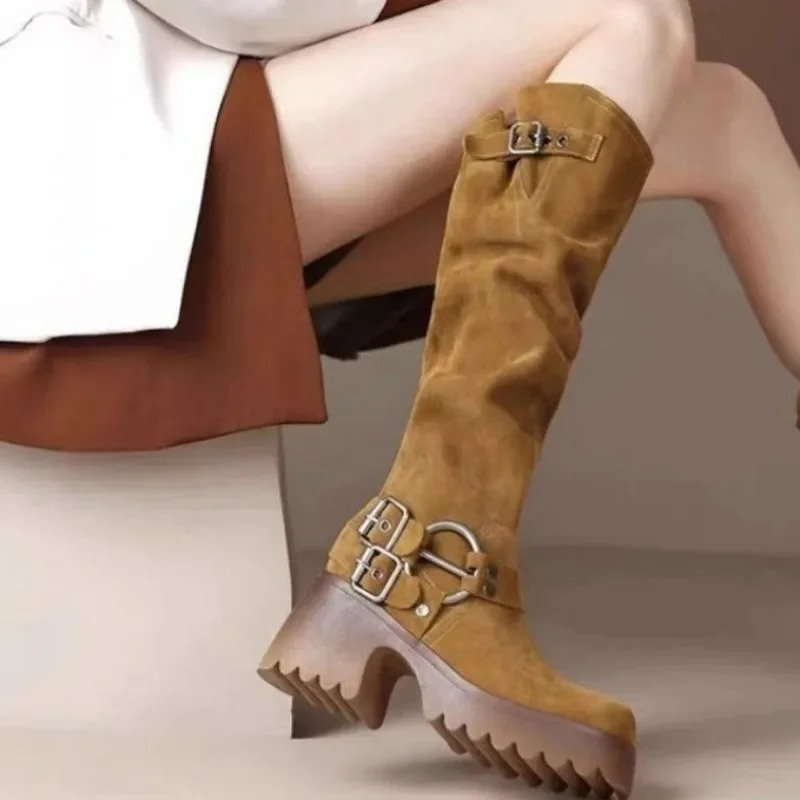 Lucie - Bottes hauteur genou confortables pour un usage quotidien