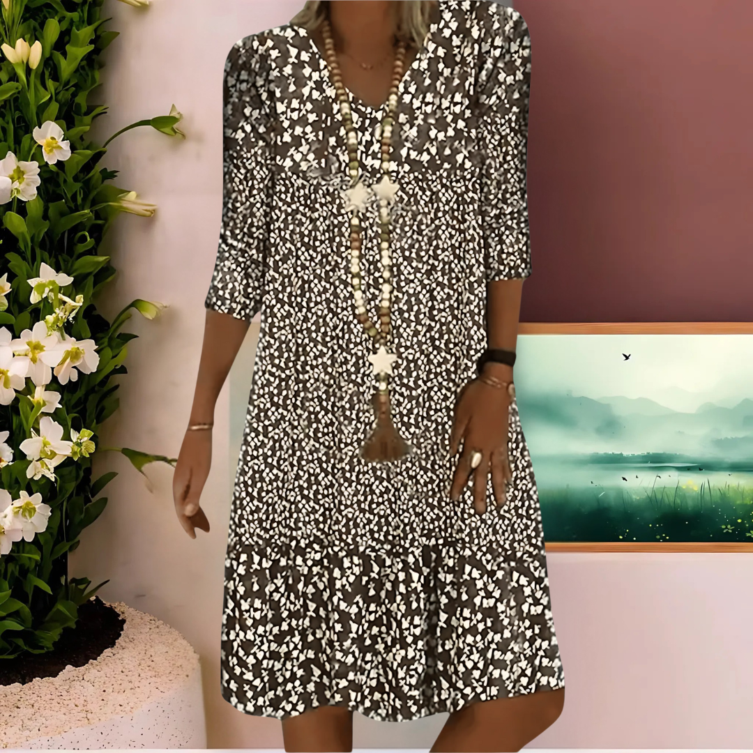 Robe Midi Femme Fleurie Bohème - Louise