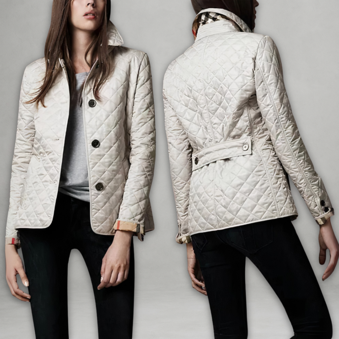 Isabelle - Veste Élégante Matelassée Col Montant