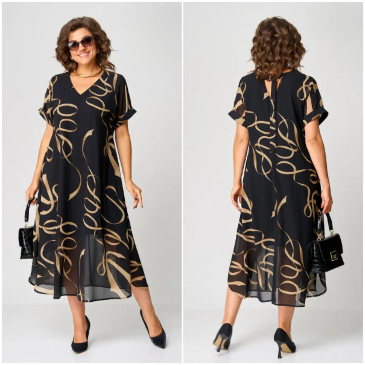 Robe Midi Femme Chic Élégante - Claire