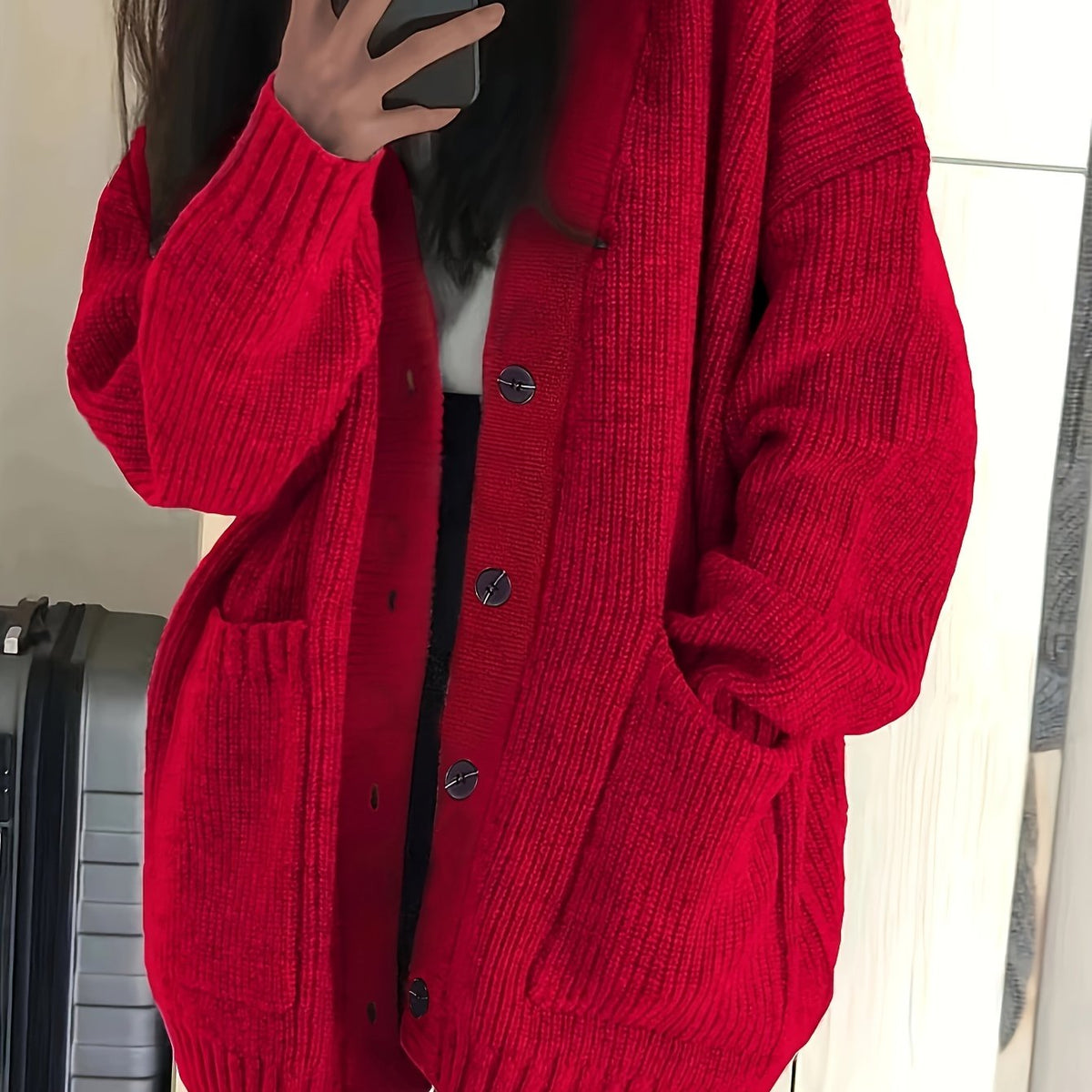 Charlotte - Cardigan Élégant Oversize Boutonné