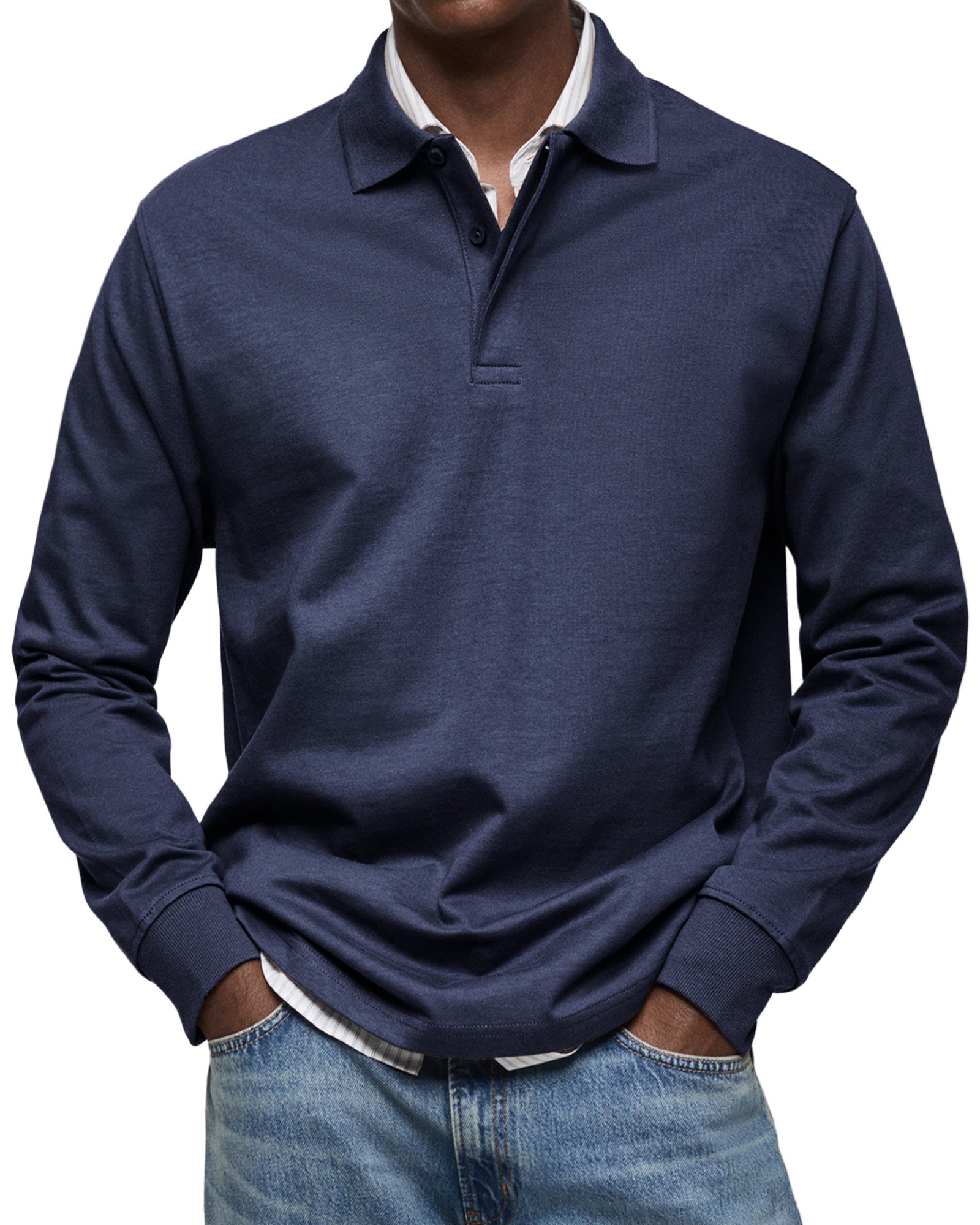 Armand – Polo homme à manches longues luxe