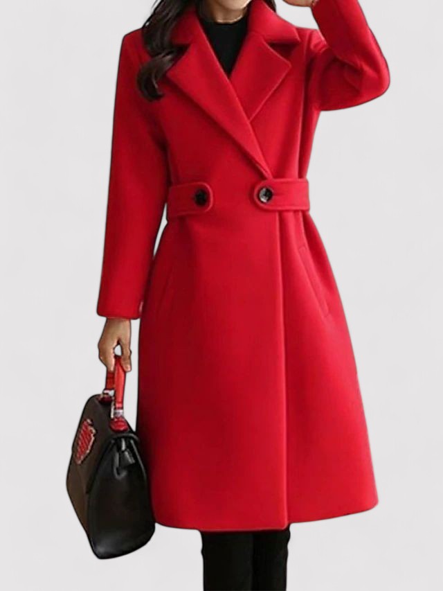 Corinne | Manteau Élégant Long Laine
