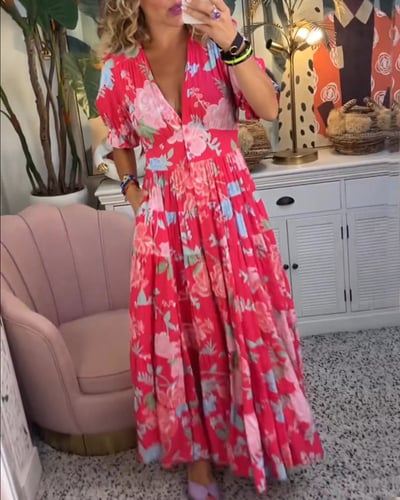 Julie - Robe Maxi Femme Fleurie