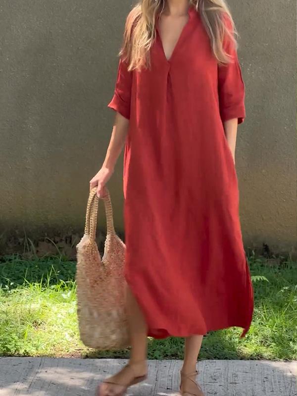 Robe Longue Femme en Lin Élégante - Delphine