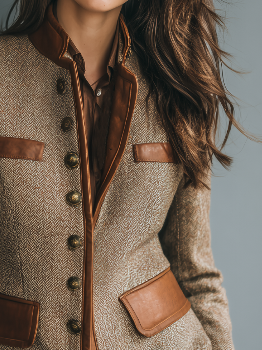 Caroline - Veste Élégante Vintage à Poches