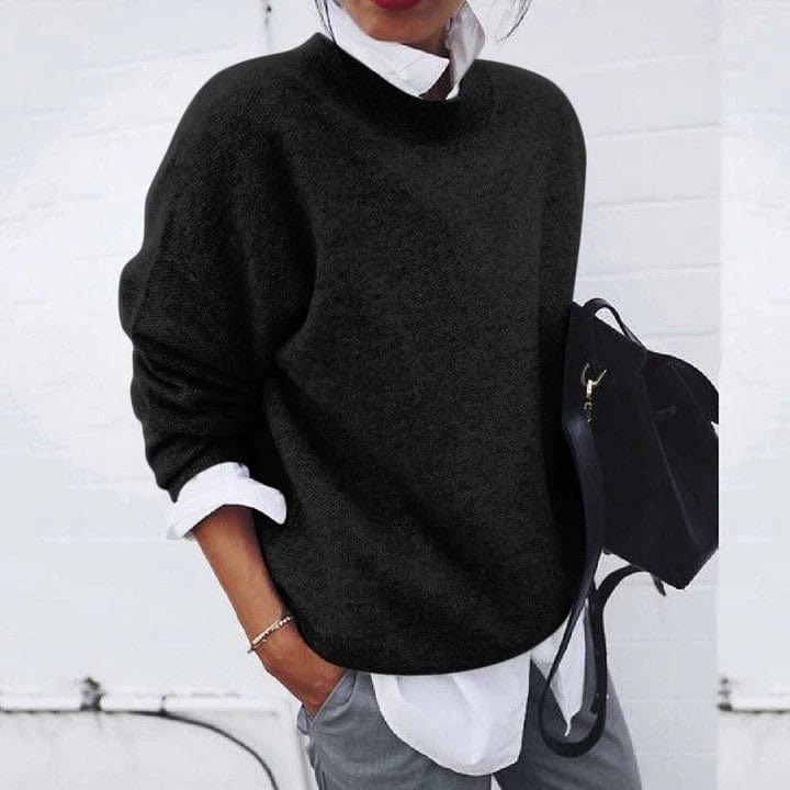 Charlotte - Pull Élégant Oversize Col Montant
