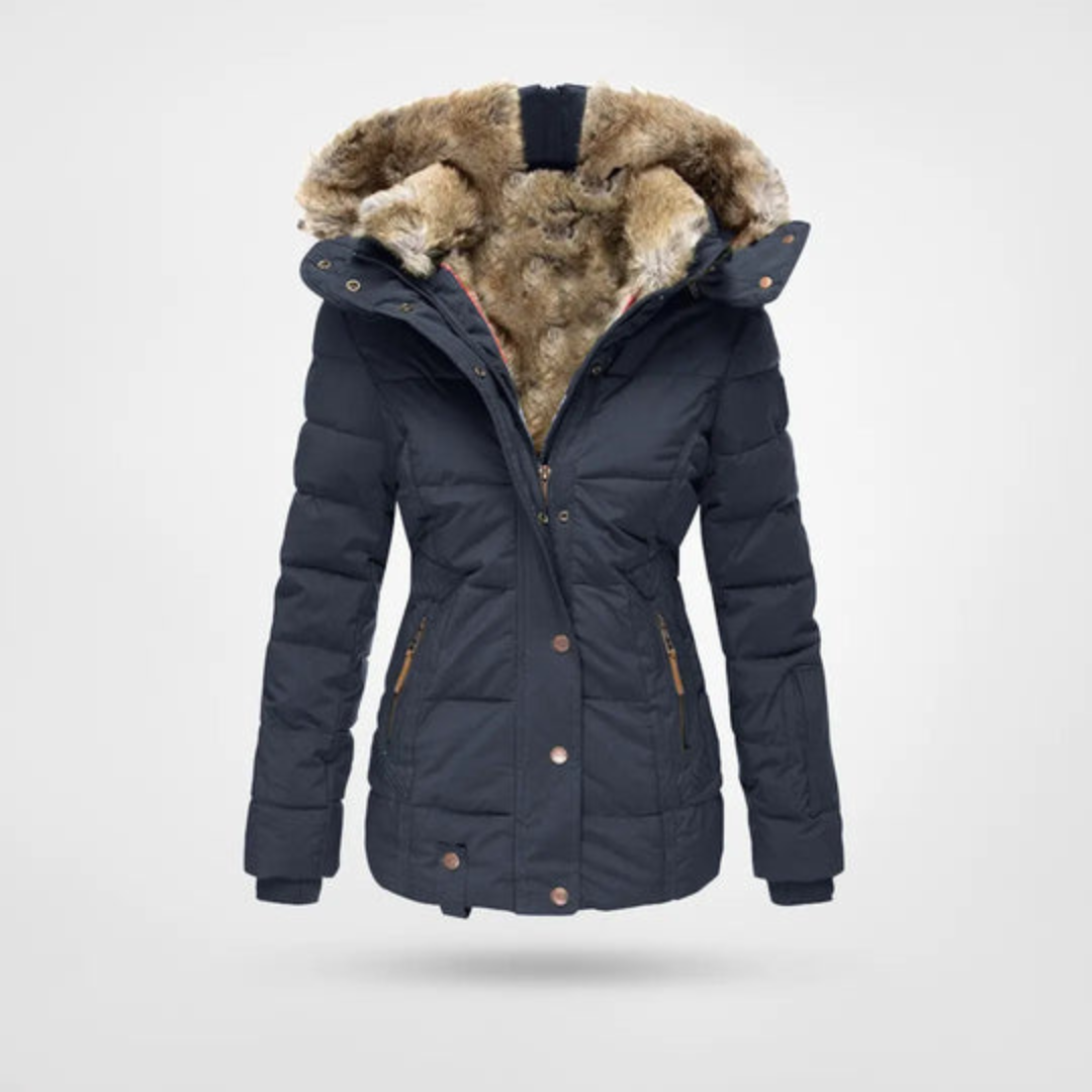 Karine - Parka Raffinée Matelassée à Capuche