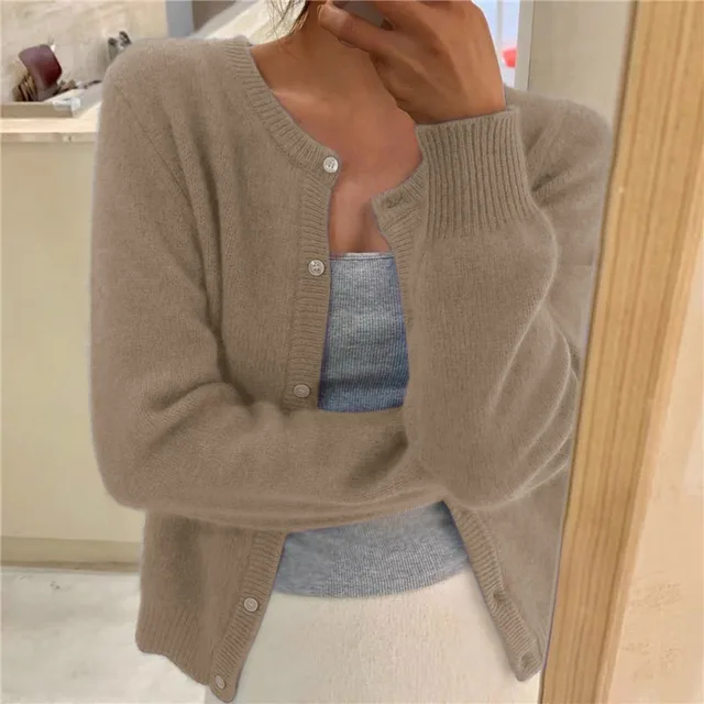 Camille - Gilet Élégant Maille Fine Boutonné