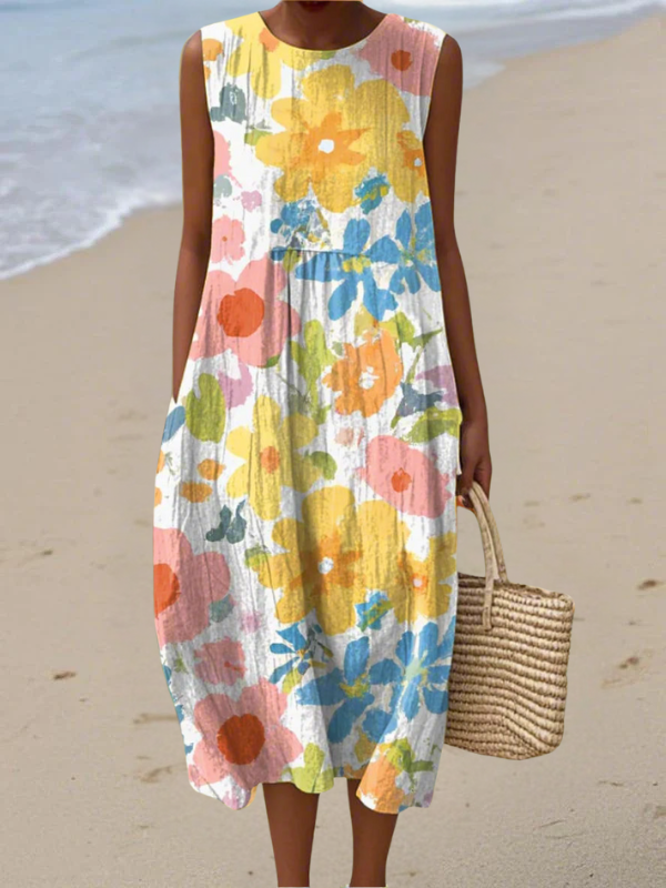 Céline - Robe Lin d'Été Fluide