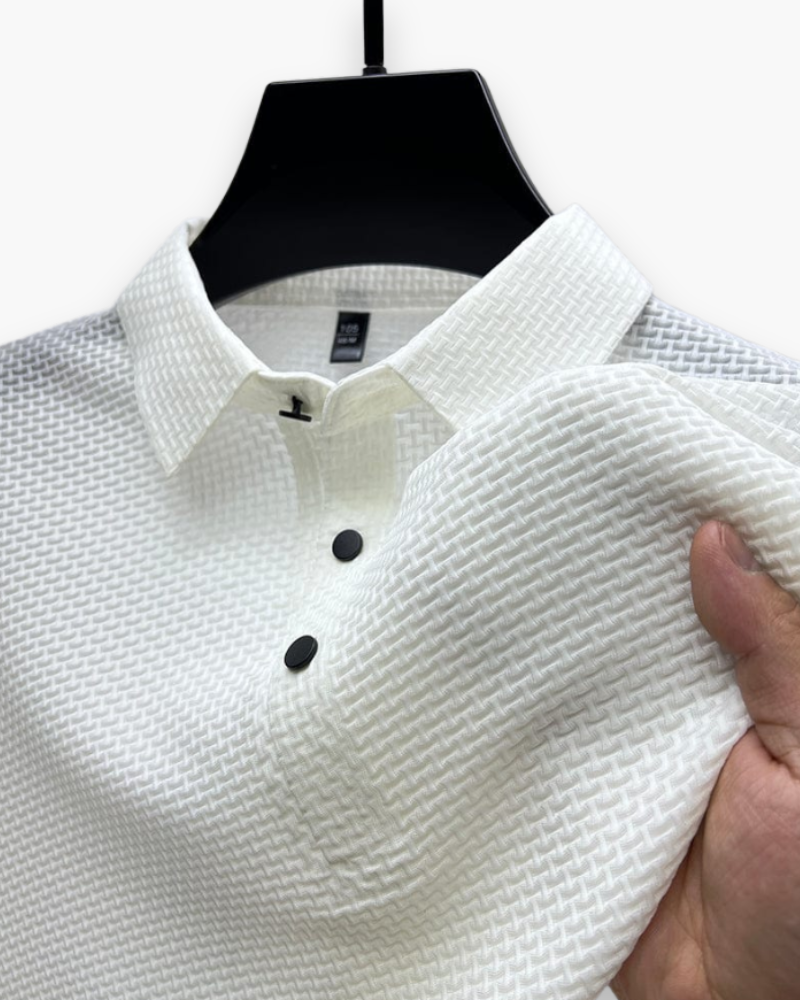 Men Polo structuré moderne | Polo à bras long-5