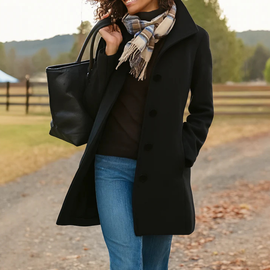 Chantal | Manteau Élégant Mi-Long Chaud