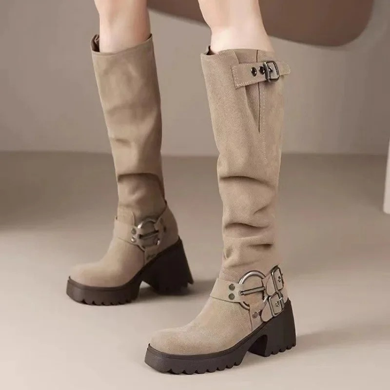 Lucie - Bottes hauteur genou confortables pour un usage quotidien