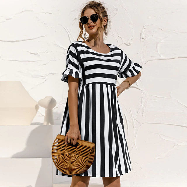 Mira - Robe Rayée Tendance