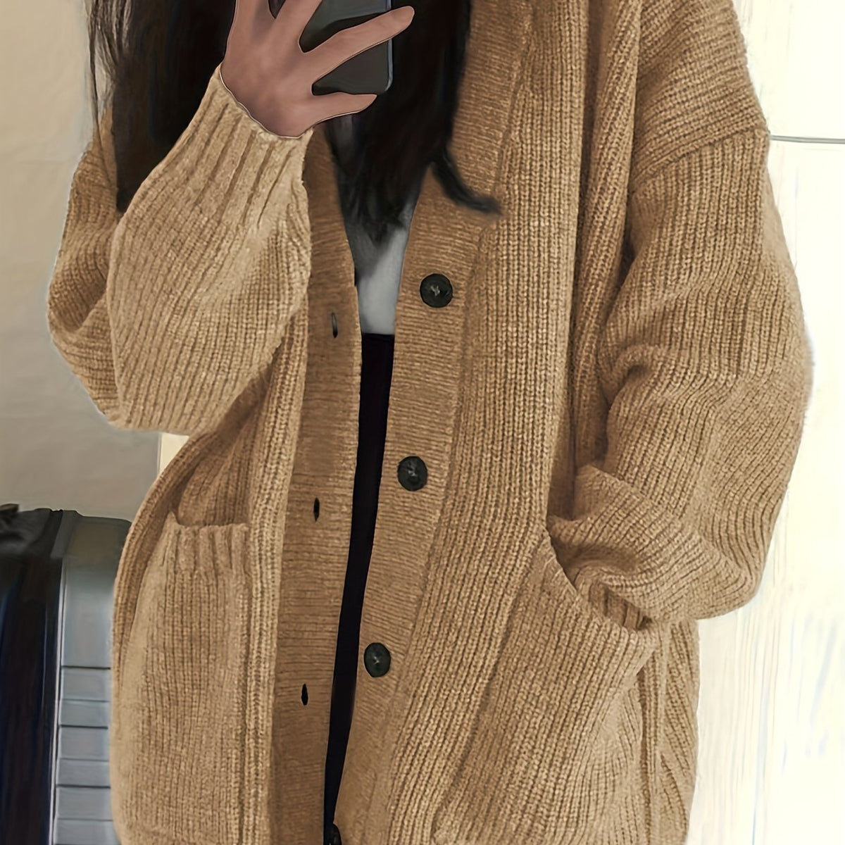 Charlotte - Cardigan Élégant Oversize Boutonné